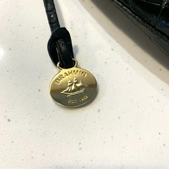 Brahmin Anytime mini croc shoulder bag - Picture 2 of 9